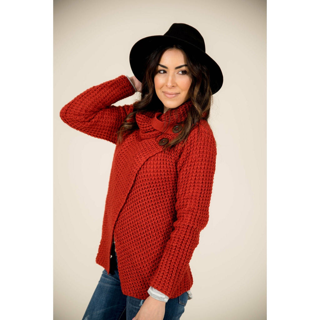 Double Side Button Wrap Cardigan - Betsey's Boutique Shop - Coats & Jackets