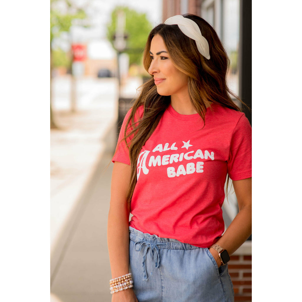 All American Babe Graphic Tee - Betsey's Boutique Shop