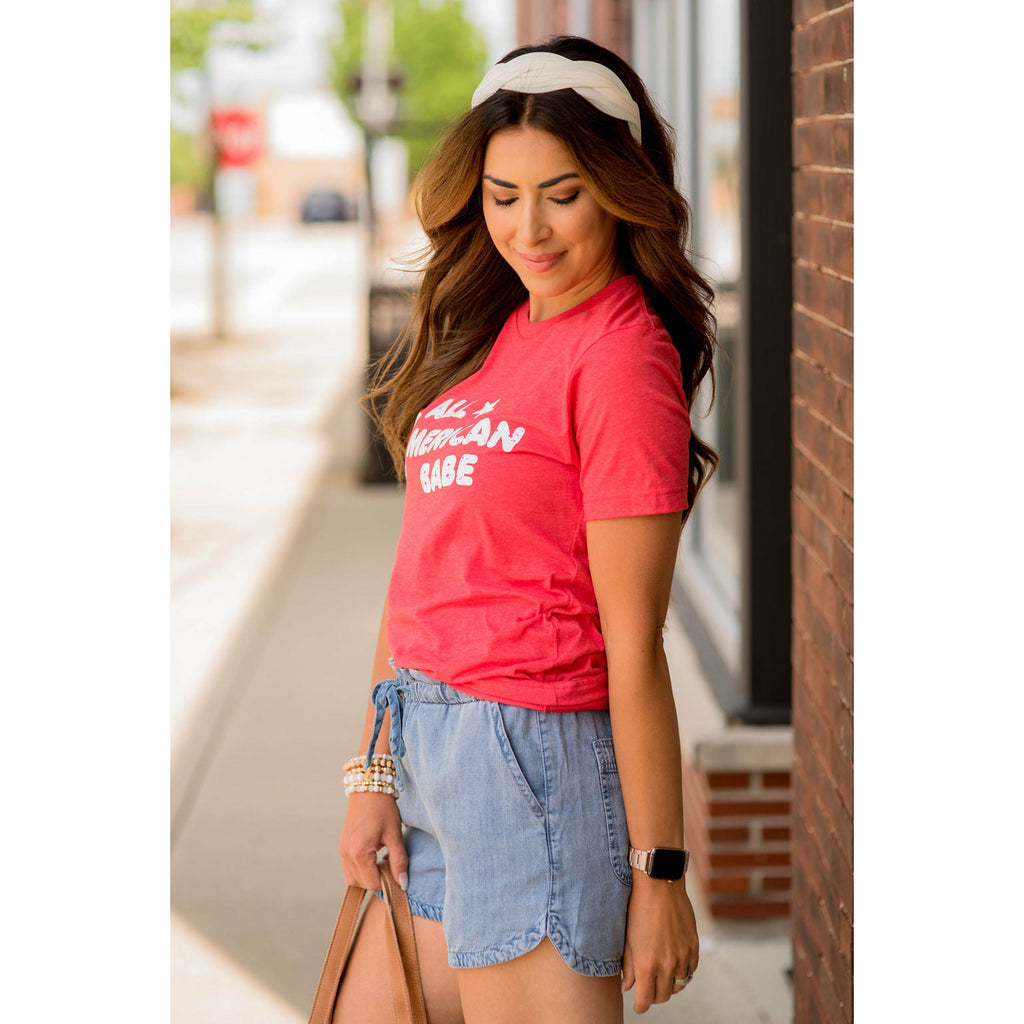 All American Babe Graphic Tee - Betsey's Boutique Shop