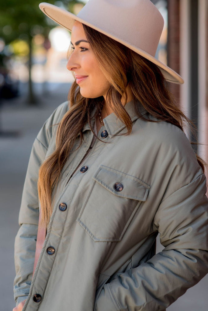 Basic Puffer Shacket - Betsey's Boutique Shop