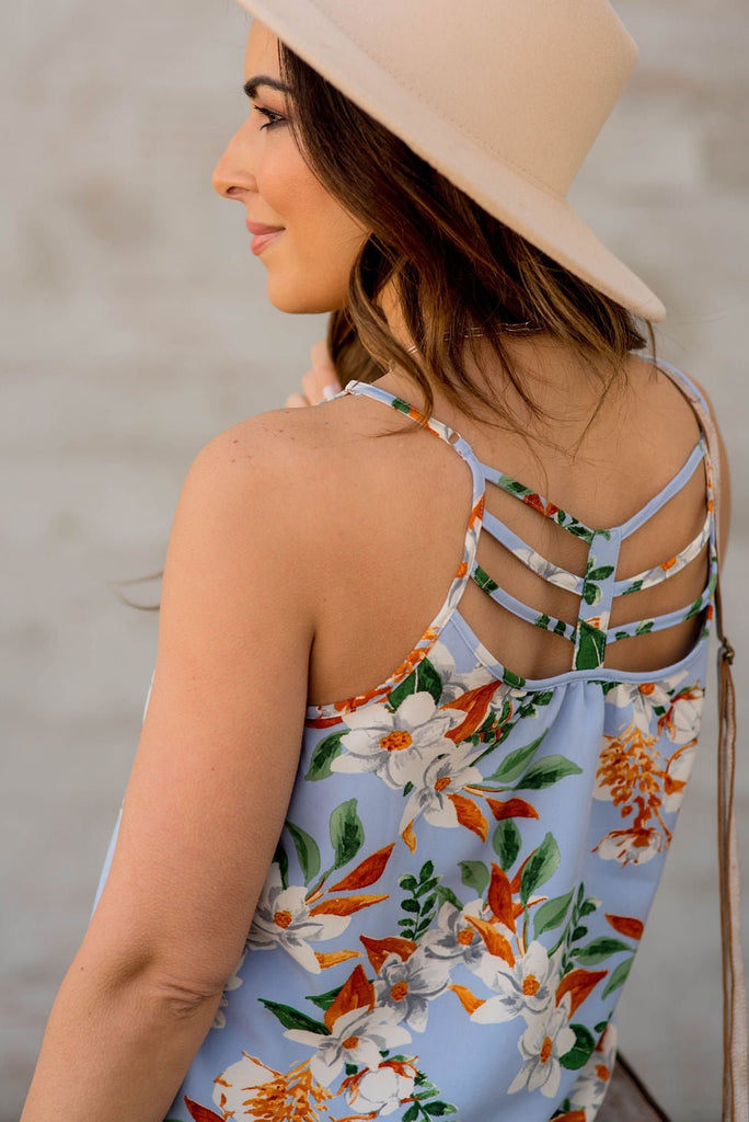 Blossoming Thin Strapped Tank - Betsey's Boutique Shop -