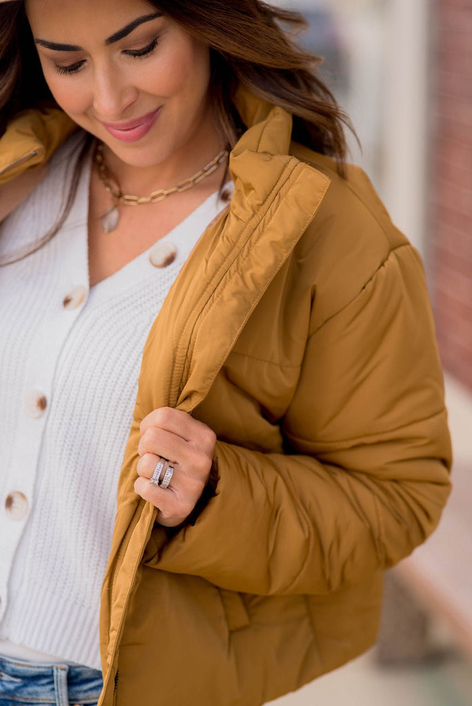 Cropped Puffer Jacket - Betsey's Boutique Shop