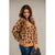V Neck Lavish Leopard Sweater - Betsey's Boutique Shop - Outerwear