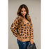 V Neck Lavish Leopard Sweater