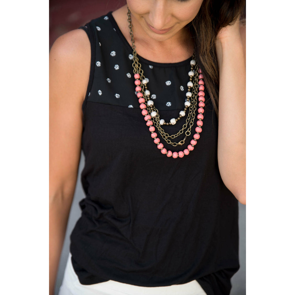 Polka Dot Top Tank - Betsey's Boutique Shop