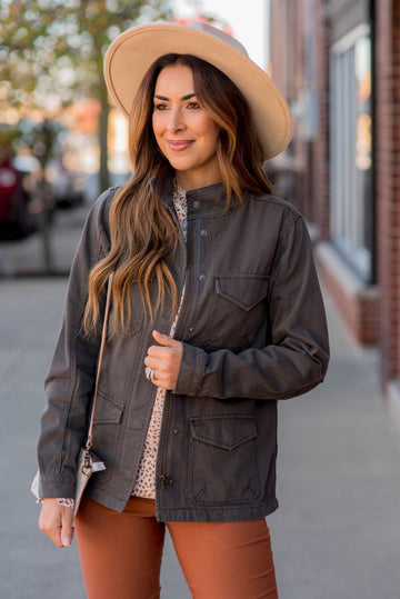 Four Pocket Utility Jacket - Betsey's Boutique Shop -