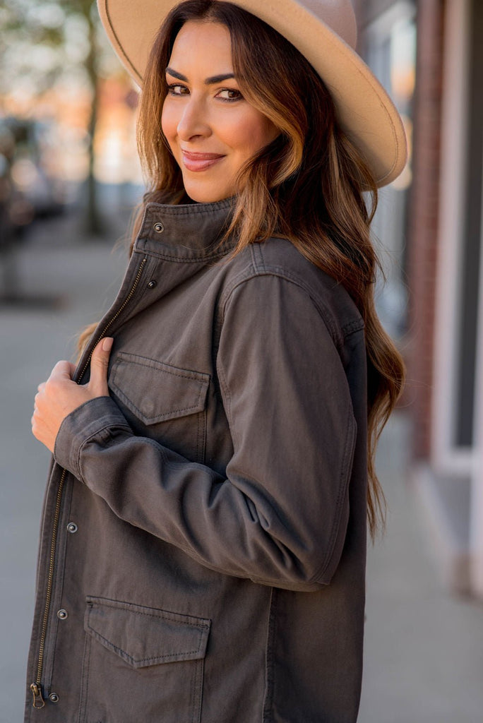 Four Pocket Utility Jacket - Betsey's Boutique Shop -