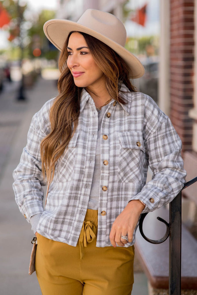 Seize The Day Plaid Shacket - Betsey's Boutique Shop