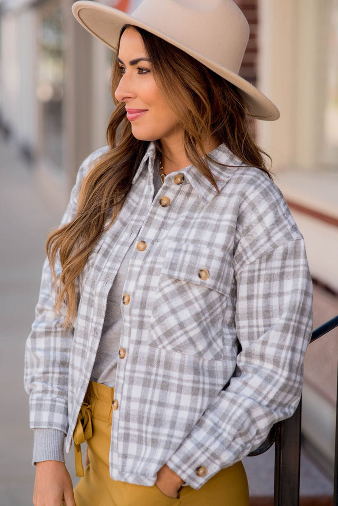 Seize The Day Plaid Shacket - Betsey's Boutique Shop