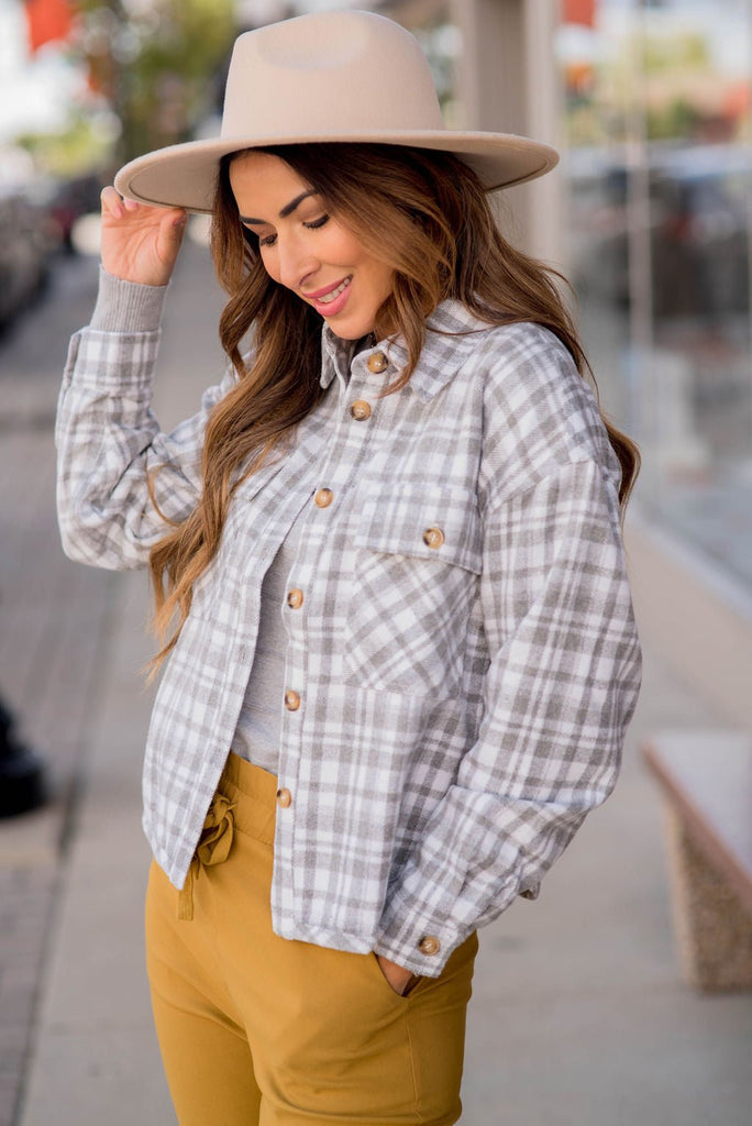 Seize The Day Plaid Shacket - Betsey's Boutique Shop