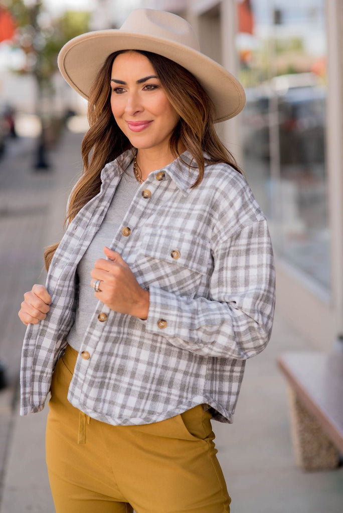 Seize The Day Plaid Shacket - Betsey's Boutique Shop