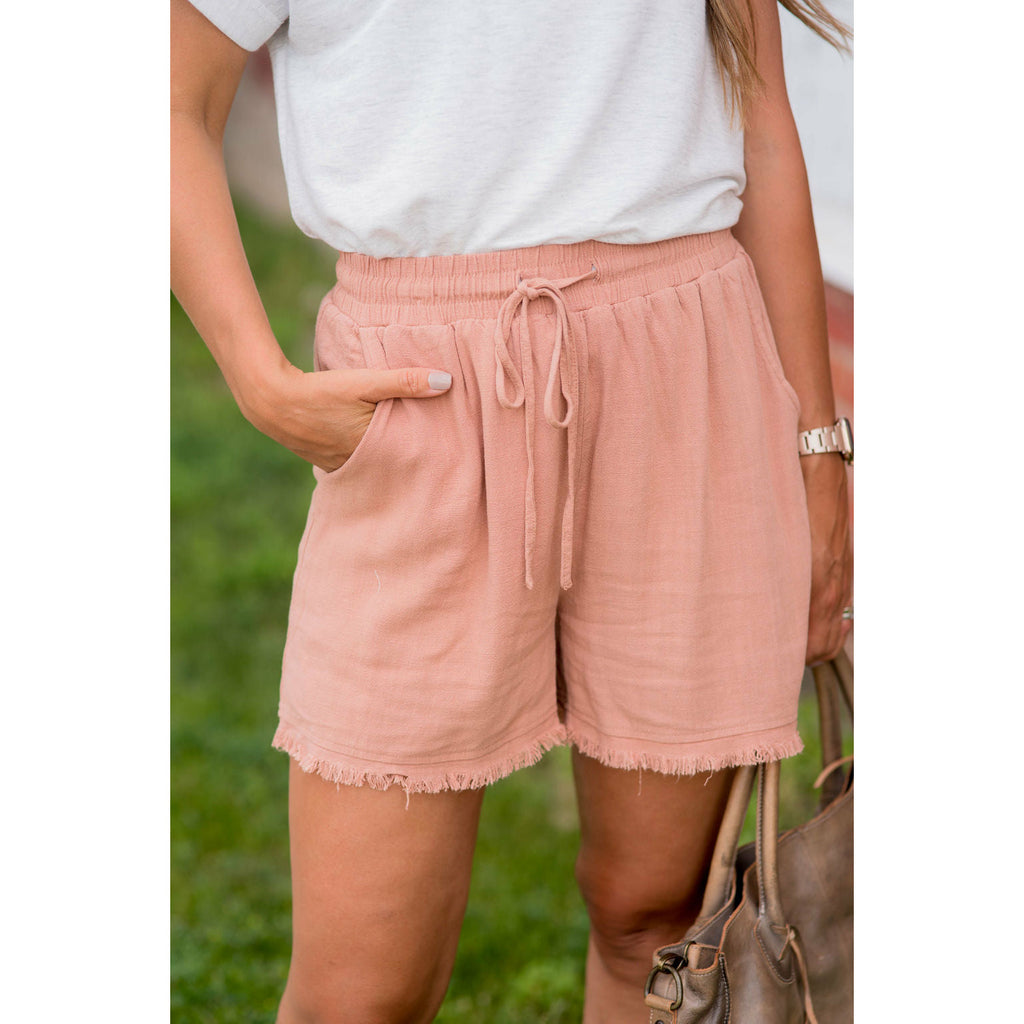 Fringe Bottom Shorts - Betsey's Boutique Shop