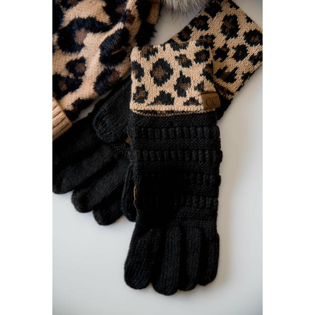 Leopard Cuffed Gloves - Betsey's Boutique Shop