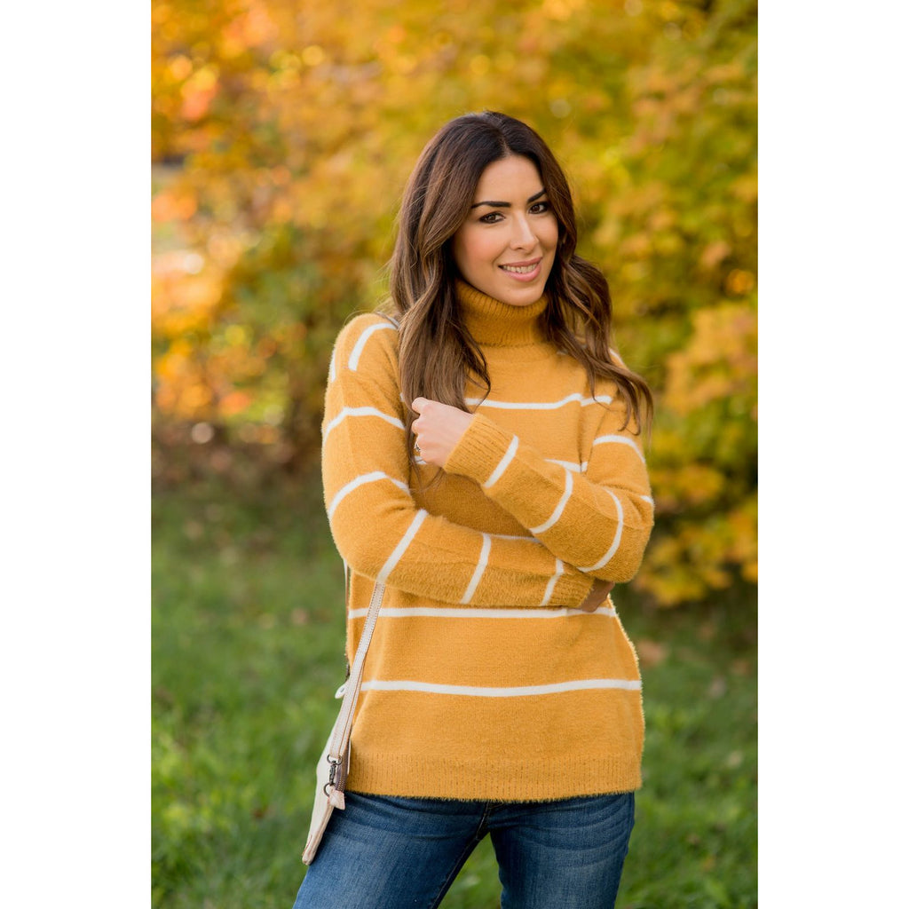 So Soft Striped Cowl Neck - Betsey's Boutique Shop