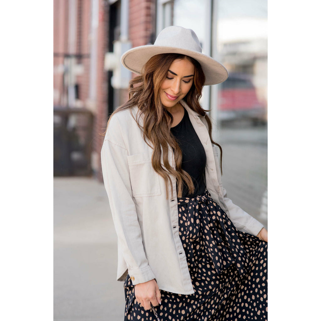 Side Slit Button Up Jacket - Betsey's Boutique Shop