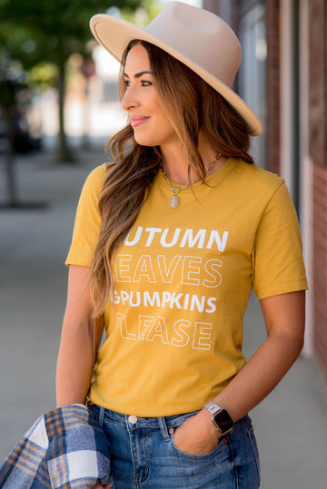 Autumn Leaves Graphic Tee - Betsey's Boutique Shop