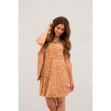 Spotted Tie Tank Dress - Betsey's Boutique Shop