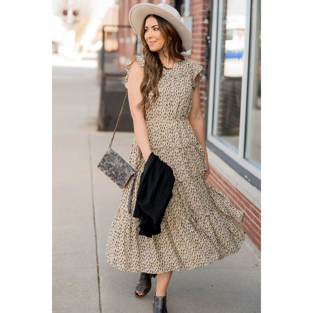 Spectacular Speckled Tiered Midi - Betsey's Boutique Shop