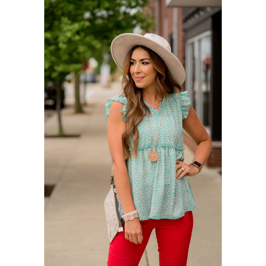 Blooming Ruffle Peplum Tank - Betsey's Boutique Shop