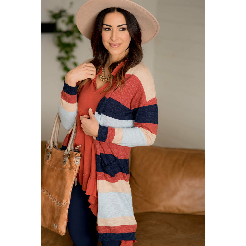 Striped Tissue Cardigan - Betsey's Boutique Shop