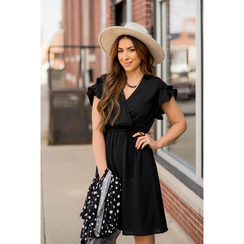 Wrapped Top Sleeve Dress - Betsey's Boutique Shop - Dresses