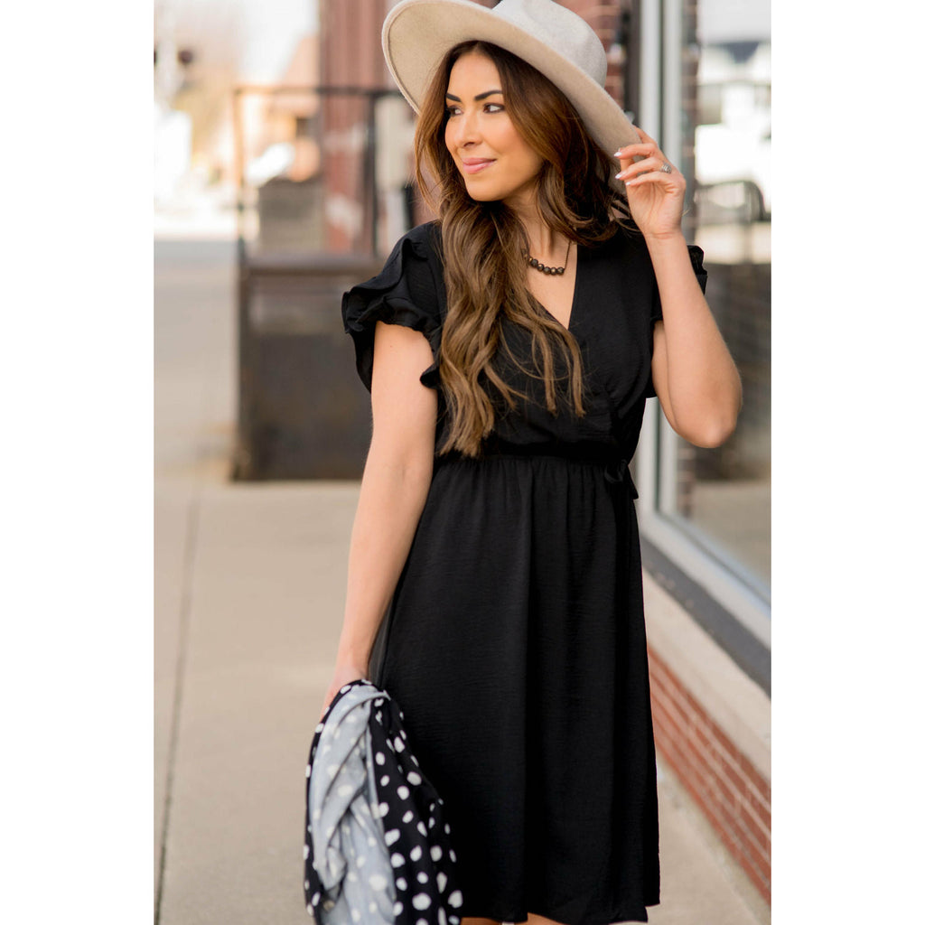 Wrapped Top Sleeve Dress - Betsey's Boutique Shop - Dresses