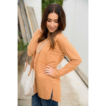 Mixed Striped Long Sleeve Tee - Betsey's Boutique Shop