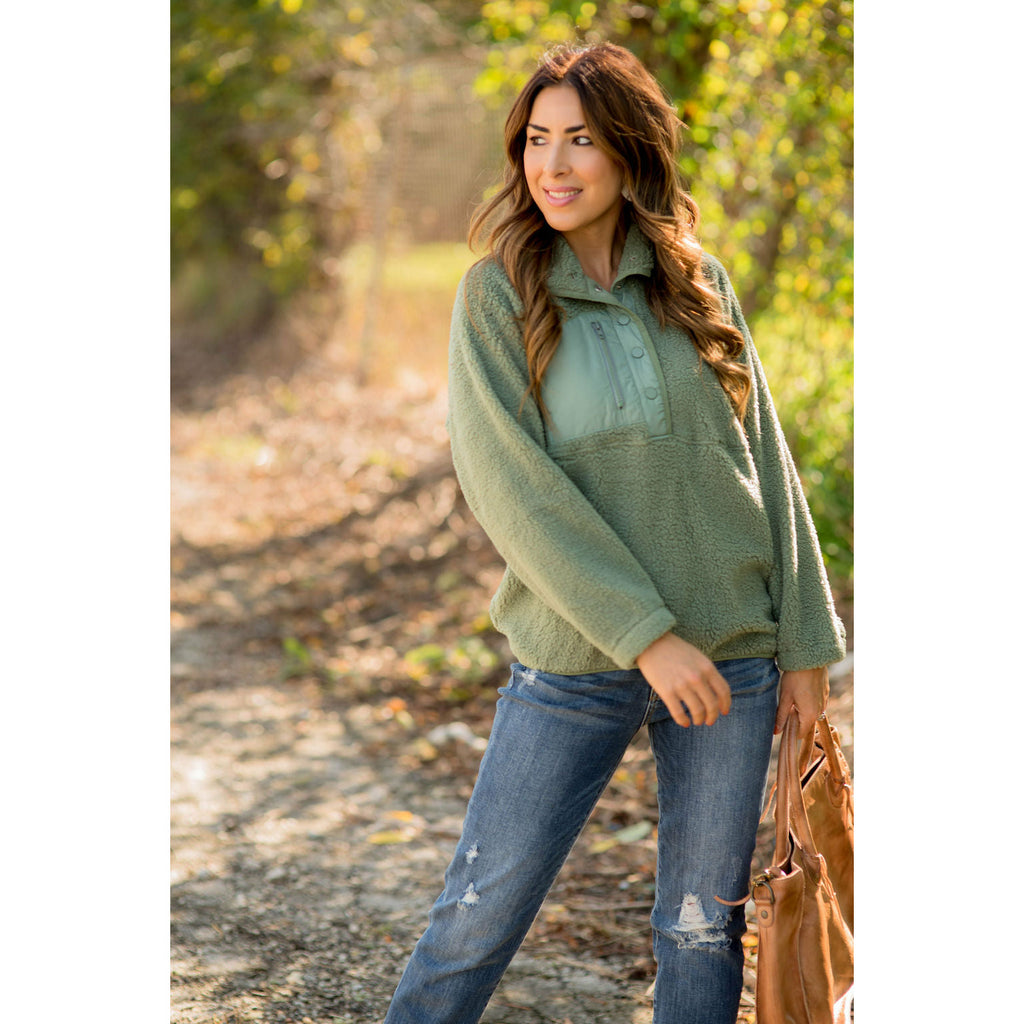 Sherpa Soft Pullover - Betsey's Boutique Shop