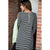 Black Striped Dress With Pop Of Lime Zipper - Betsey's Boutique Shop - Dresses