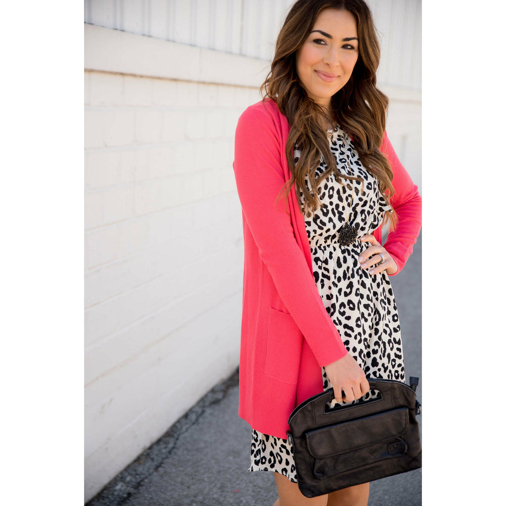 Cheetah Ruffle Accent Sleeveless Dress - Betsey's Boutique Shop