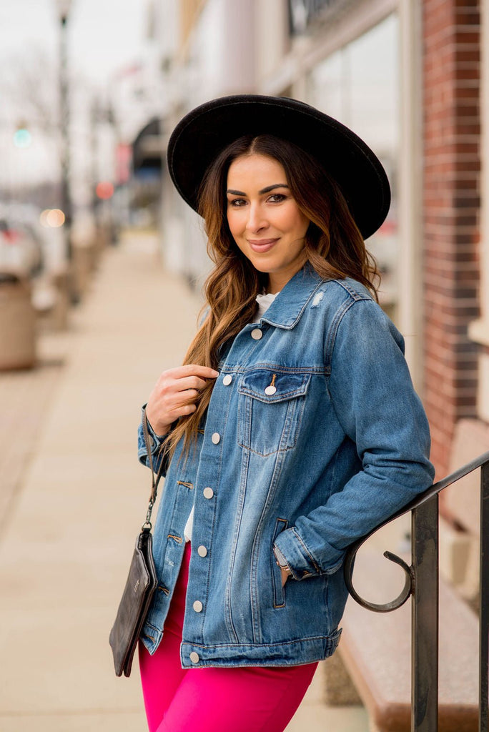 Everyday Full Length Denim Jacket - Betsey's Boutique Shop -