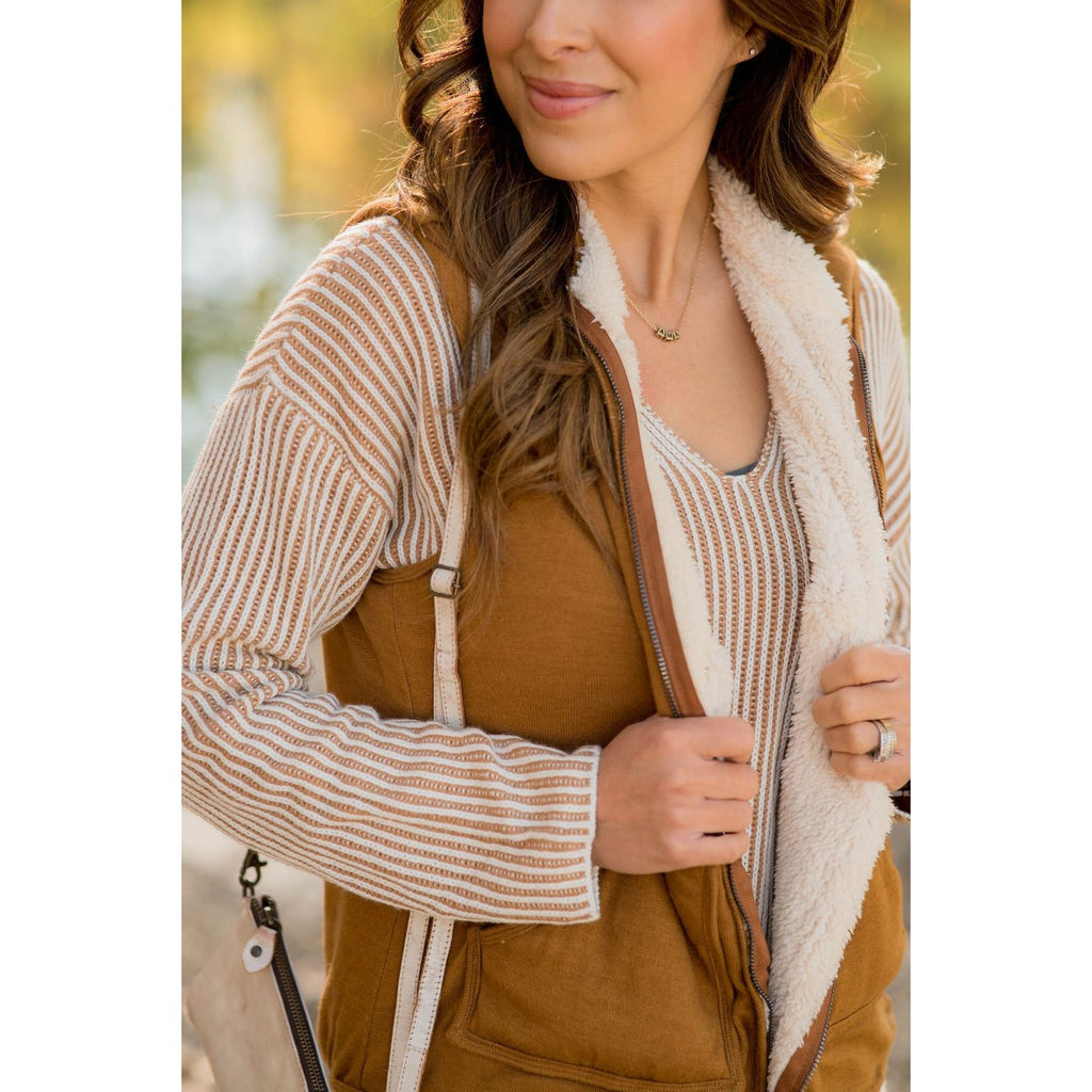 Sherpa Lined Vest - Betsey's Boutique Shop - Vests