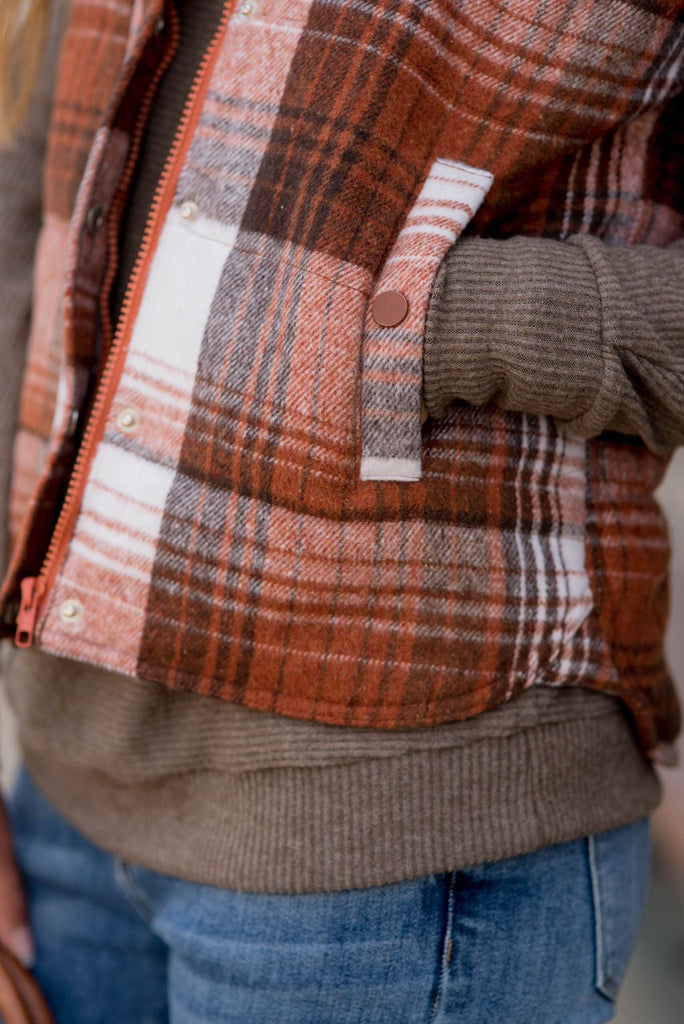 DUPLICATE Shades Of Fall Plaid Vest - Betsey's Boutique Shop