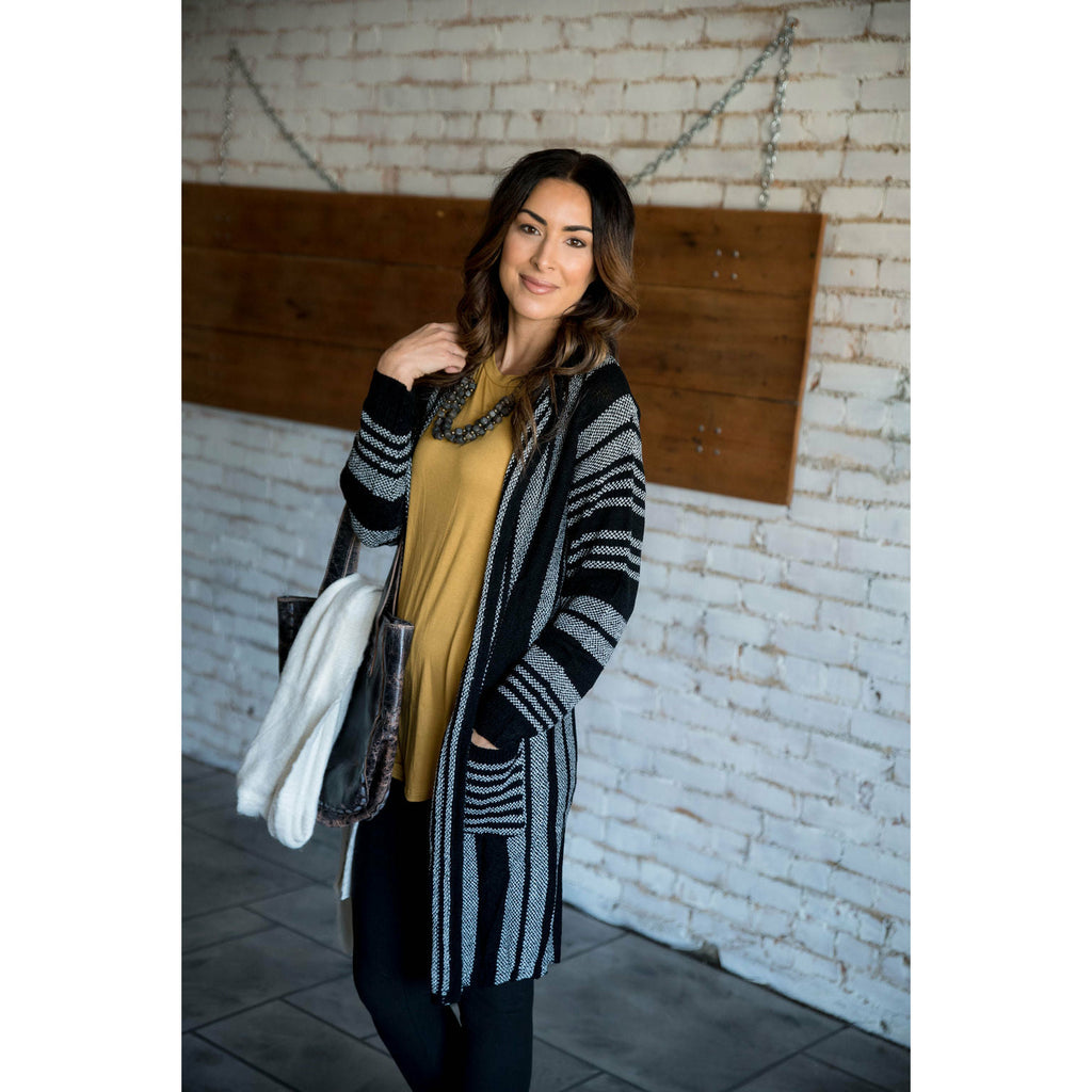 Mixed Stripes Cardigan - Betsey's Boutique Shop