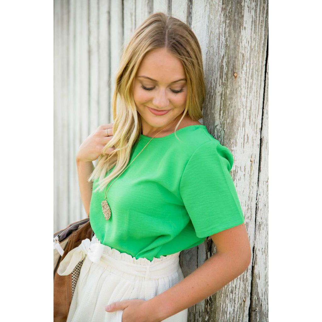 Side Slit Tee Blouse - Betsey's Boutique Shop