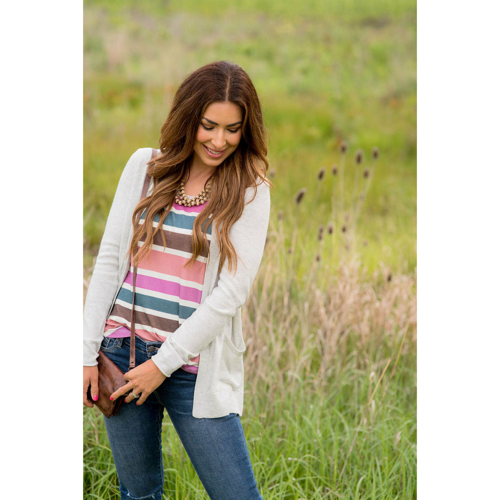 Side Button Pocket Cardigan - Betsey's Boutique Shop