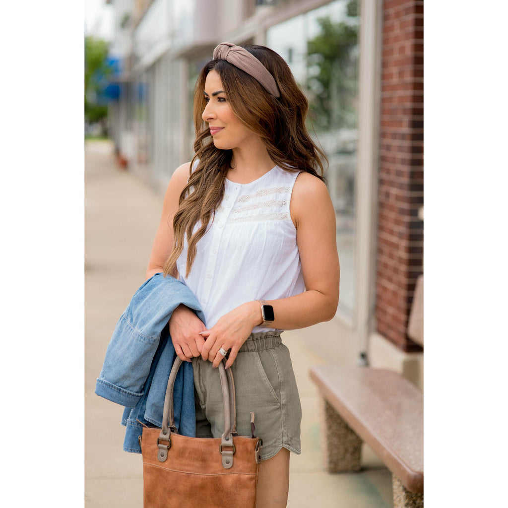 Button Down Knit Tank - Betsey's Boutique Shop