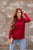 Heavily Ribbed Cowl Neck Tee - Betsey's Boutique Shop -