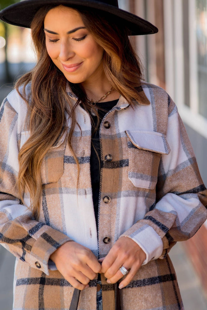 Autumn Plaid Shacket - Betsey's Boutique Shop