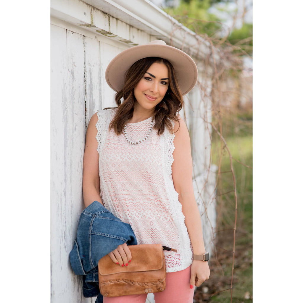 Lace Overlay Tank - Betsey's Boutique Shop