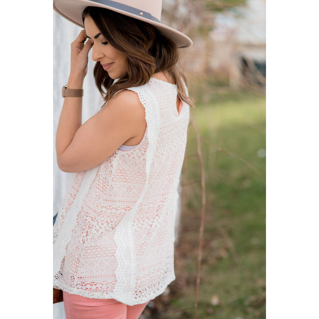 Lace Overlay Tank - Betsey's Boutique Shop