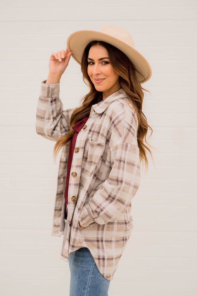 Picture Perfect Plaid Shacket - Betsey's Boutique Shop