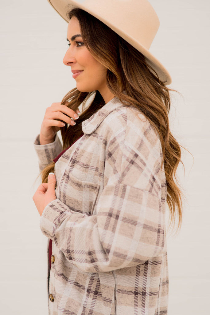 Picture Perfect Plaid Shacket - Betsey's Boutique Shop