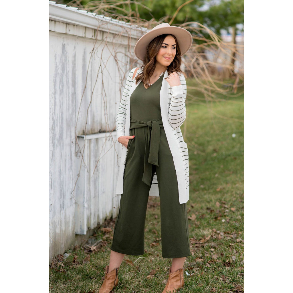 Textured Jumpsuit - Betsey's Boutique Shop