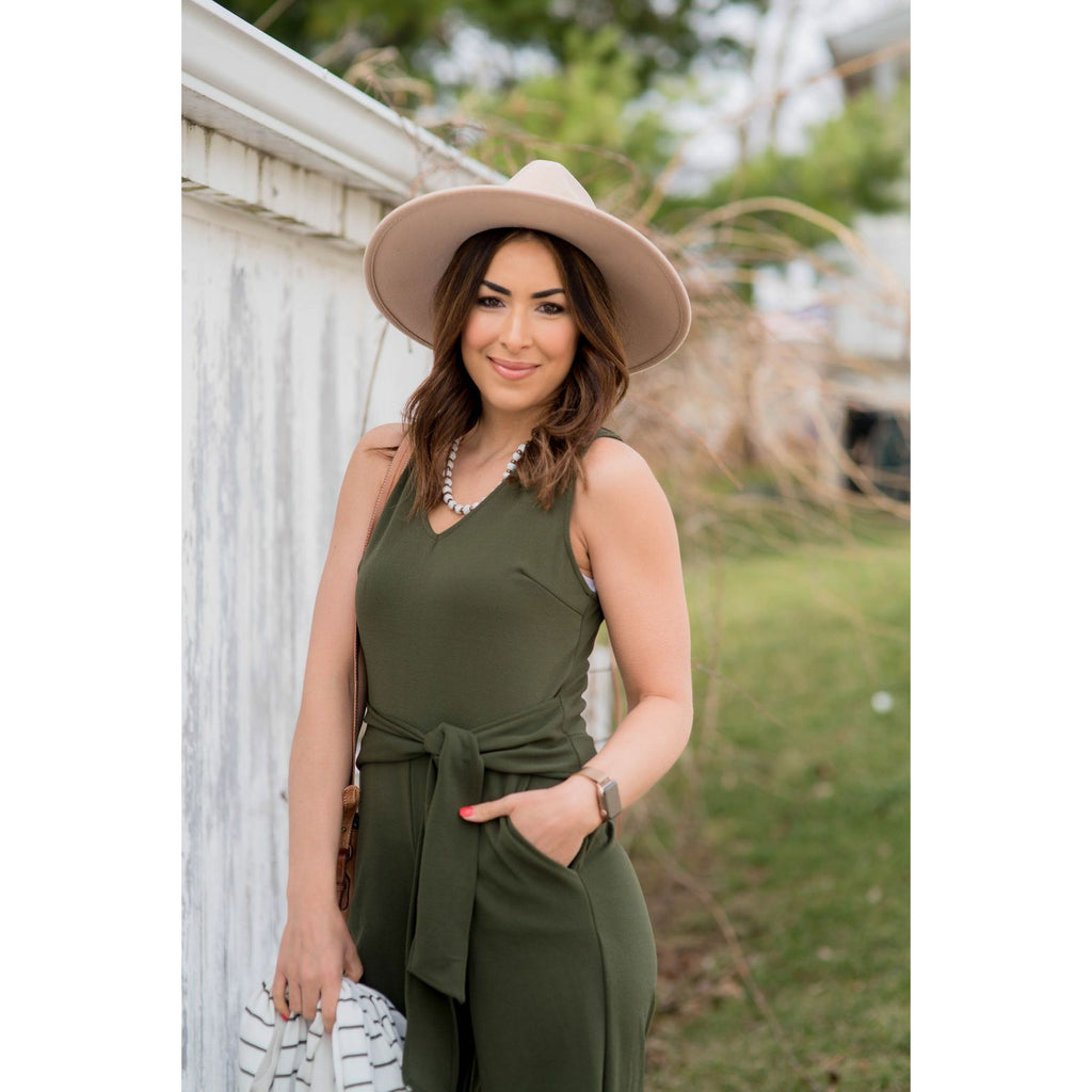 Textured Jumpsuit - Betsey's Boutique Shop