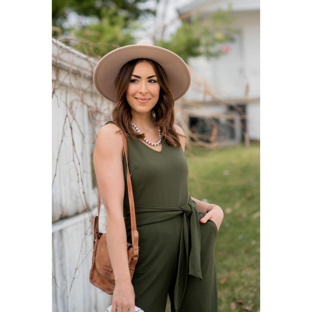 Textured Jumpsuit - Betsey's Boutique Shop