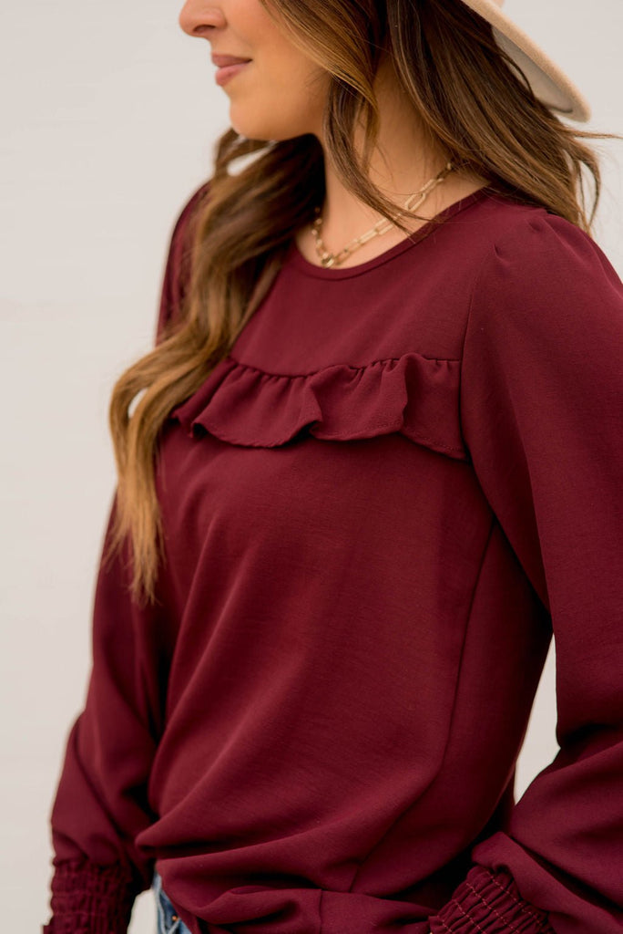 Ruffle Blouse - Betsey's Boutique Shop - Shirts & Tops