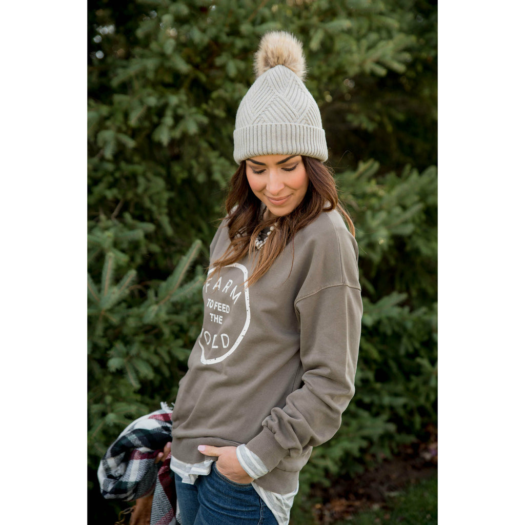 Farm To Feed The World Crewneck - Betsey's Boutique Shop