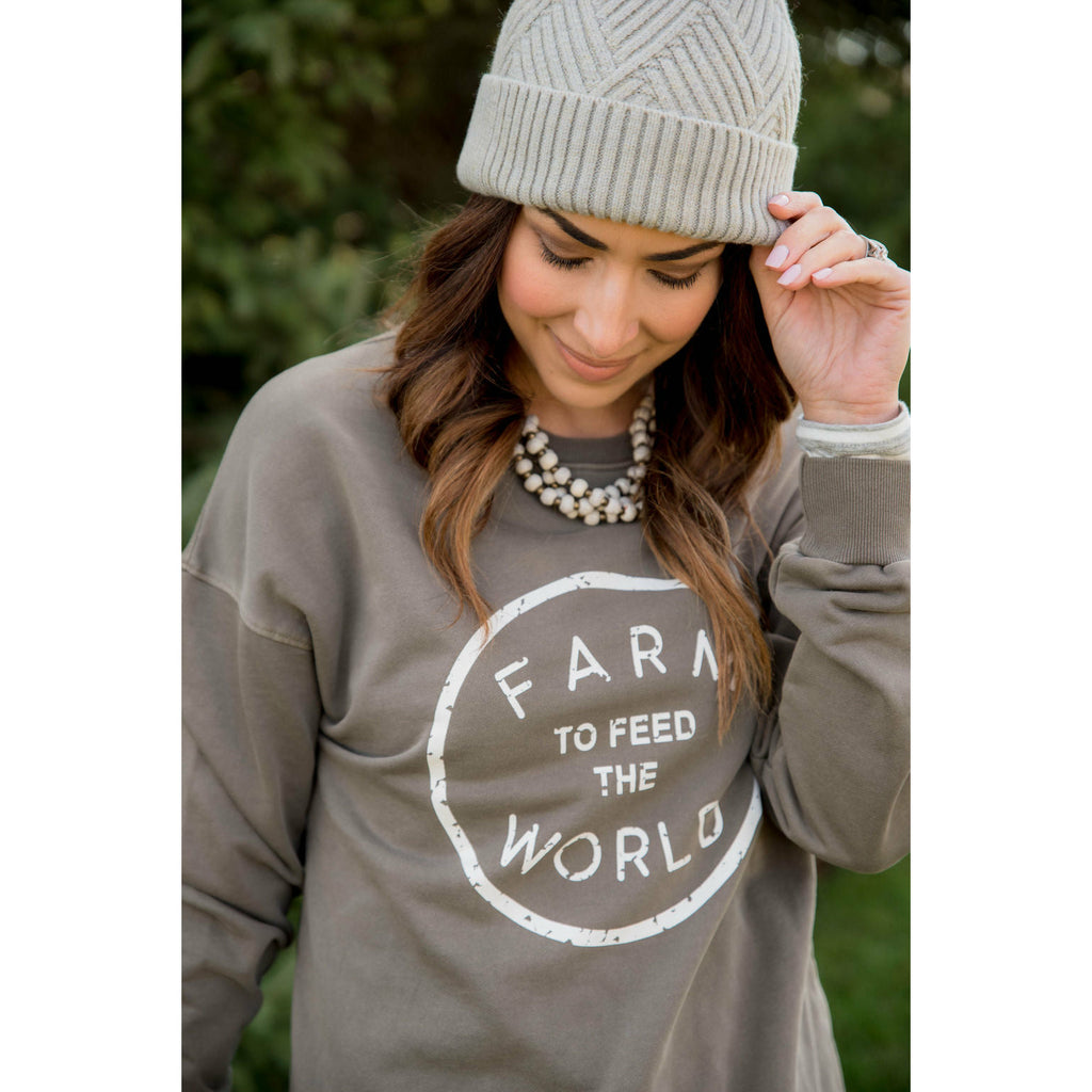 Farm To Feed The World Crewneck - Betsey's Boutique Shop