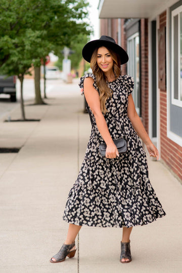 Forget Me Not Tiered Midi Dress - Betsey's Boutique Shop